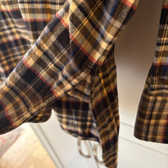 EVERLANE • The Boxy Flannel Long Sleeve Button-Down Shirt Size Extra Small - Picture 5 of 7